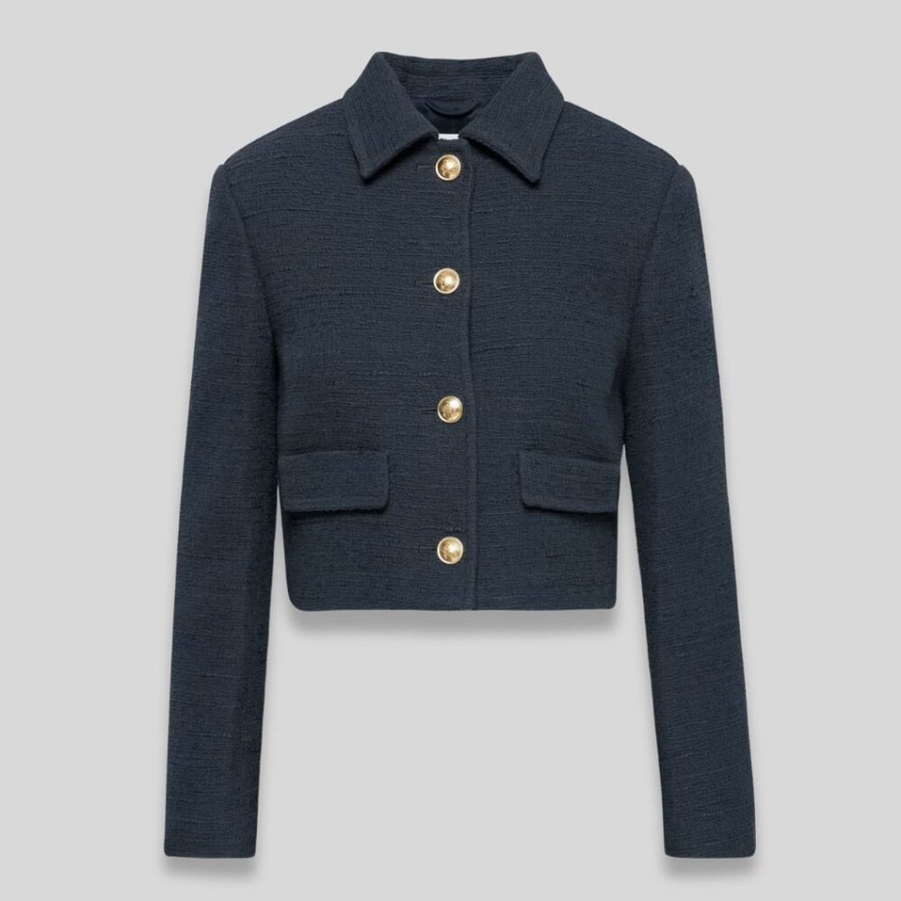Babaton Midnight Blue Blazer with Gold Accents